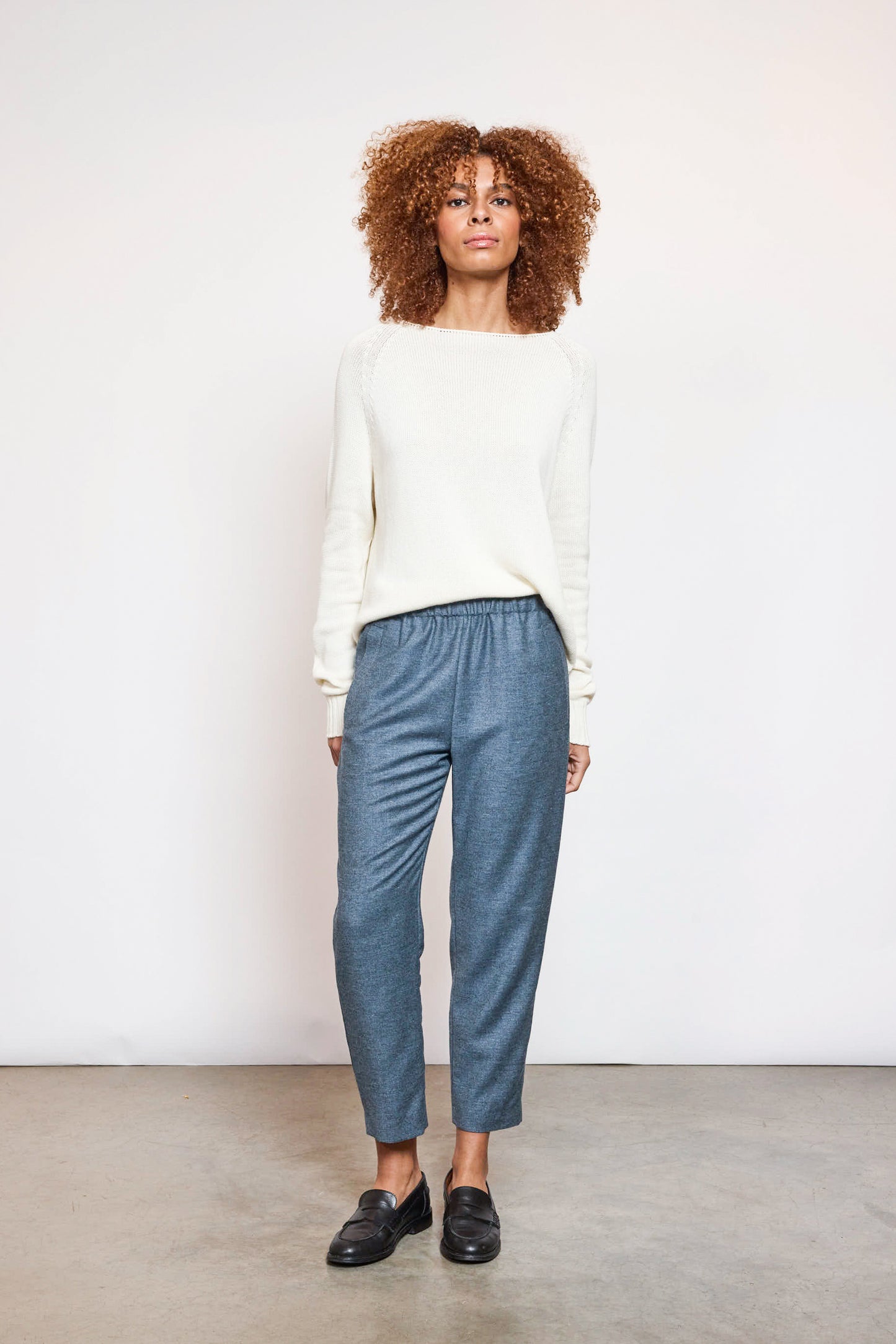 WOOL CASHMERE PANTS Washed