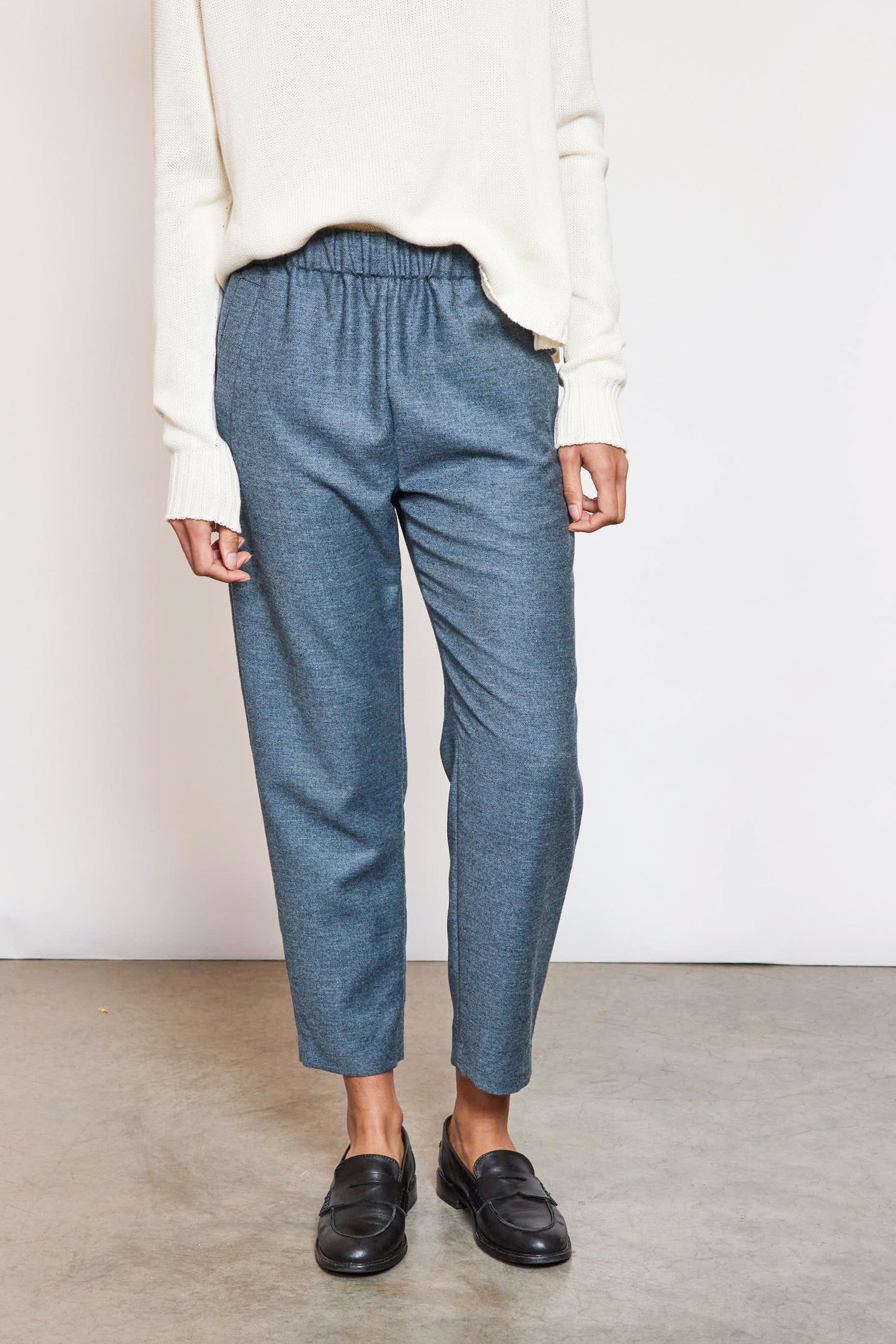 WOOL CASHMERE PANTS Washed