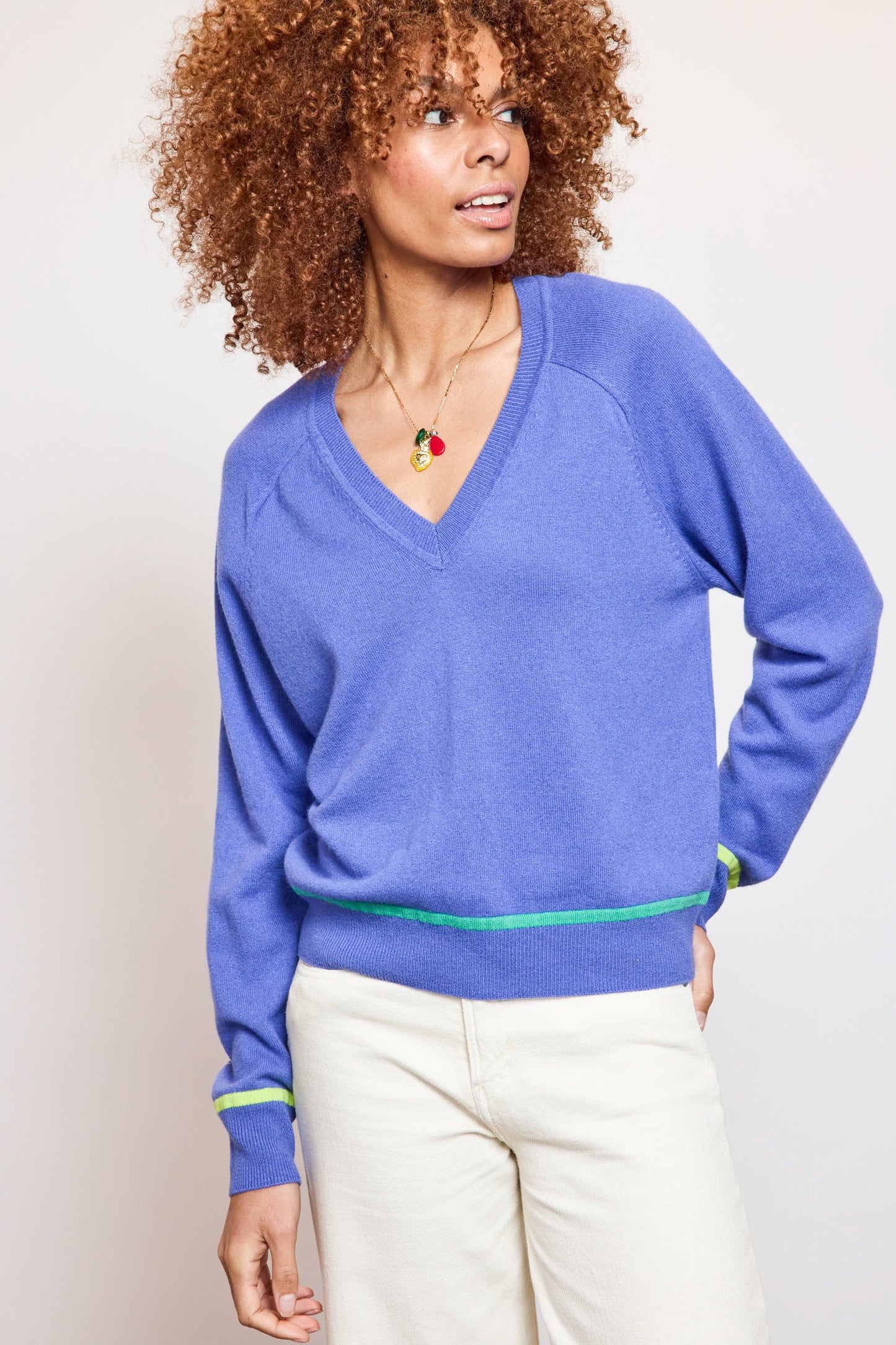 PULL EN CACHEMIRE BLEUET