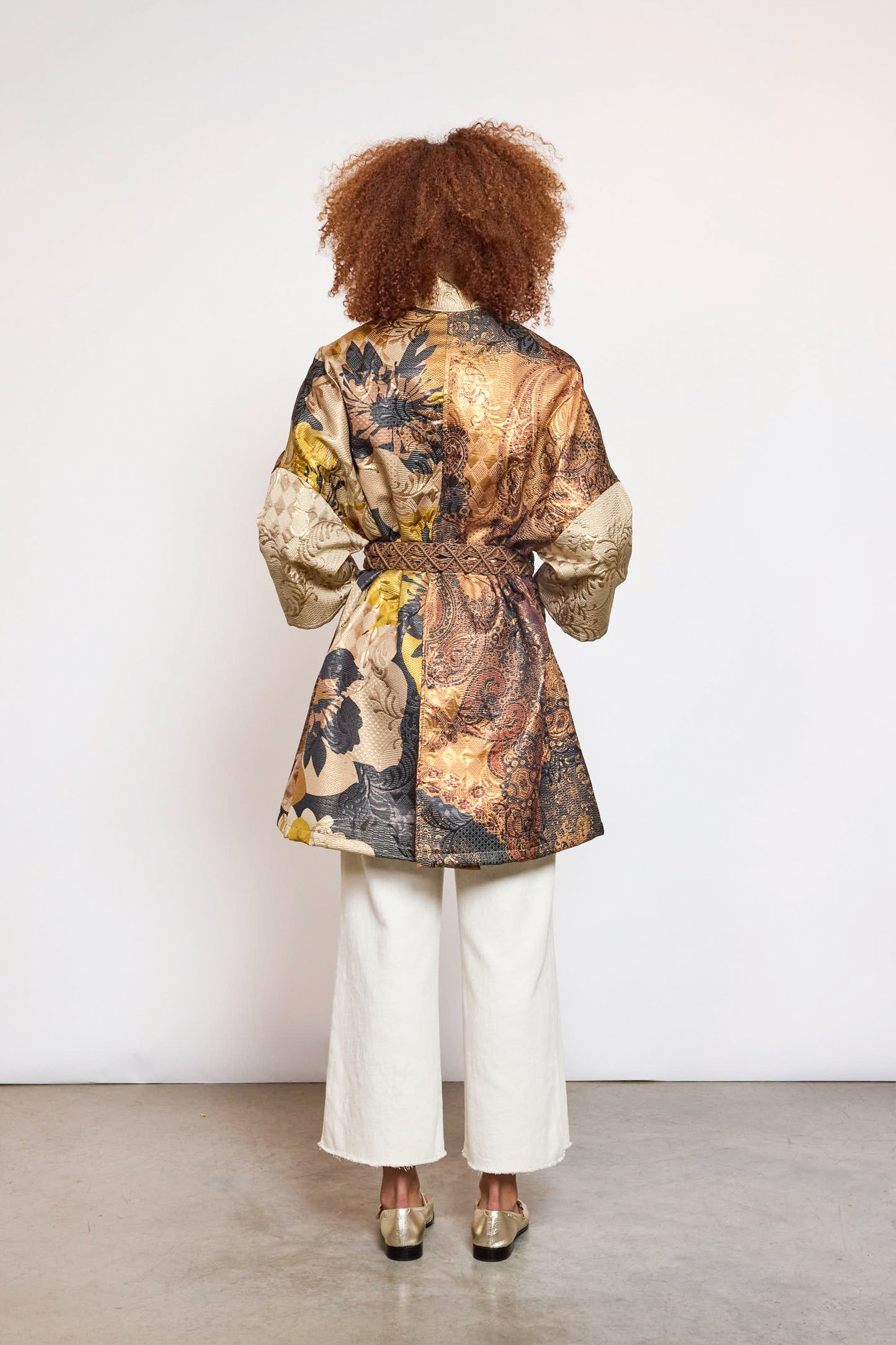 BROCADE COAT CAMEL