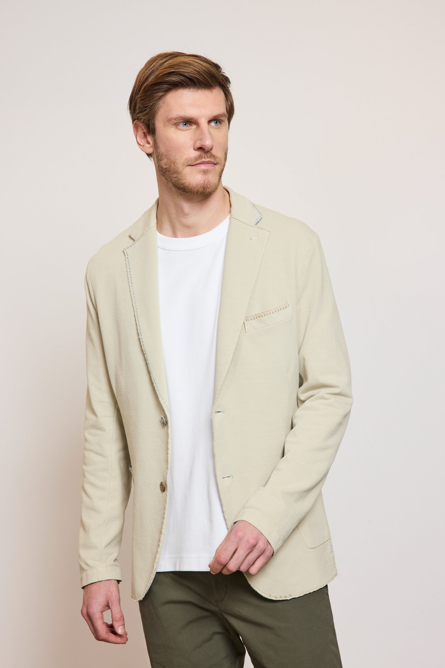 LIGHT PIQUÉ JACKET BEIGE