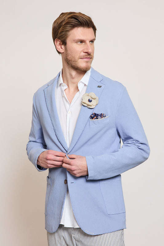 LIGHT PIQUÉ JACKET LAVANDER BLUE