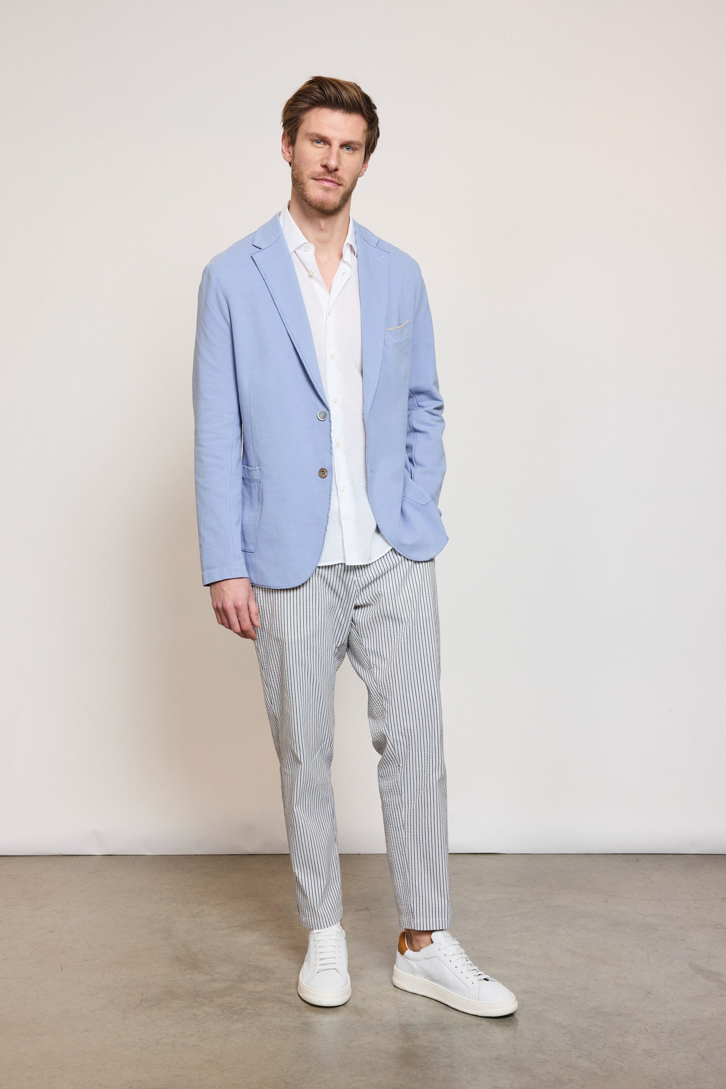 LIGHT PIQUÉ JACKET LAVANDER BLUE