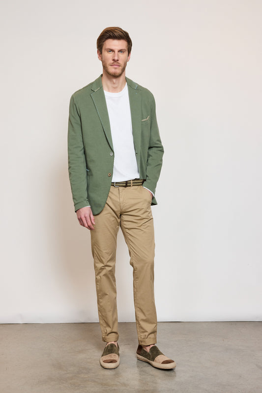 LIGHT PIQUÉ JACKET KHAKI