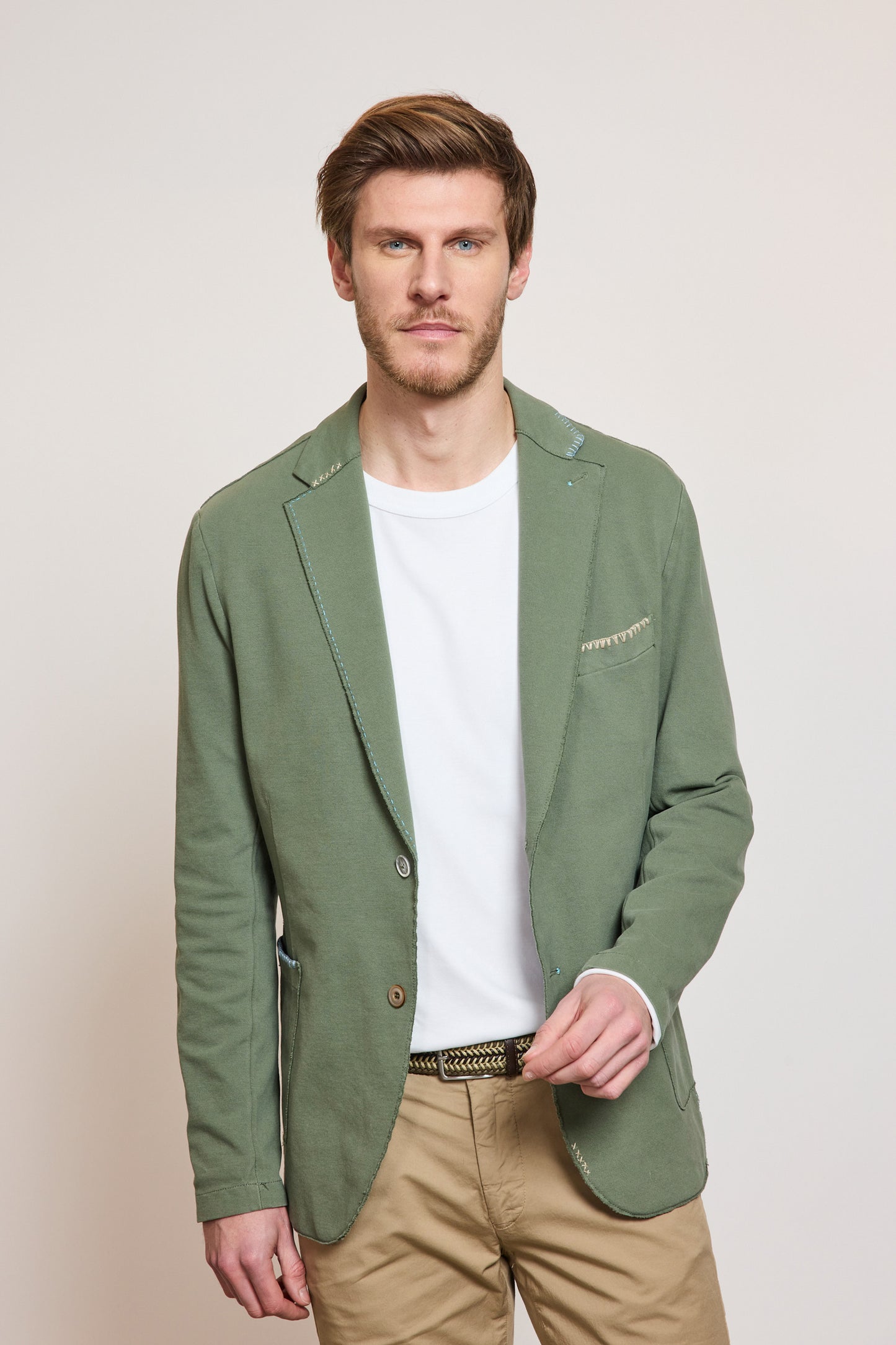 LIGHT PIQUÉ JACKET KHAKI