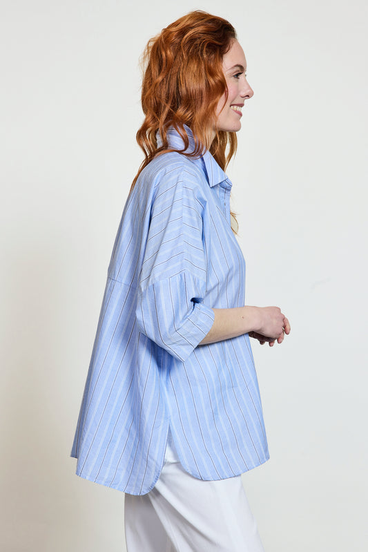 STRIPED PALMA SHIRT BLUE STRIPES