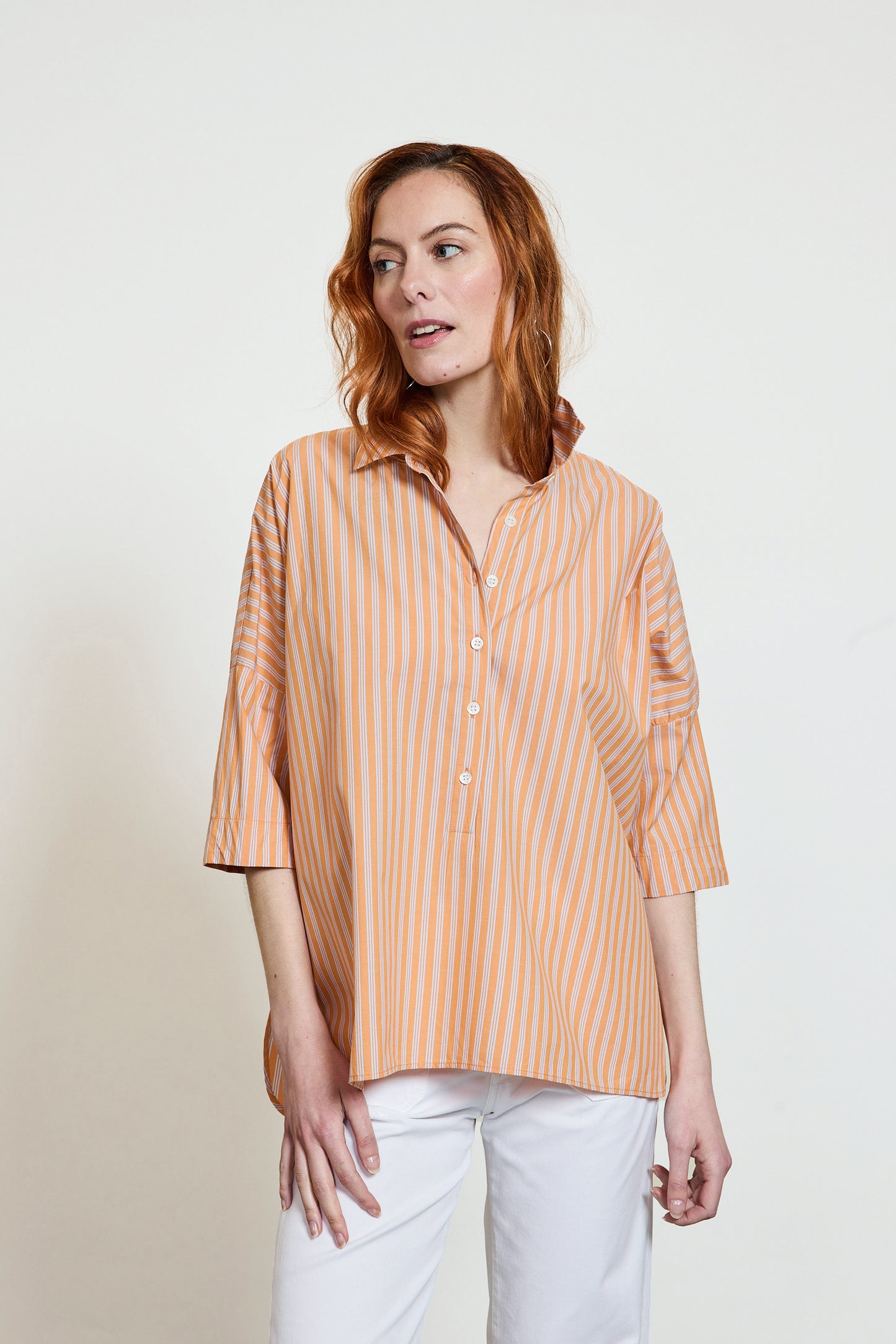 STRIPED PALMA SHIRT CLEMENTINE