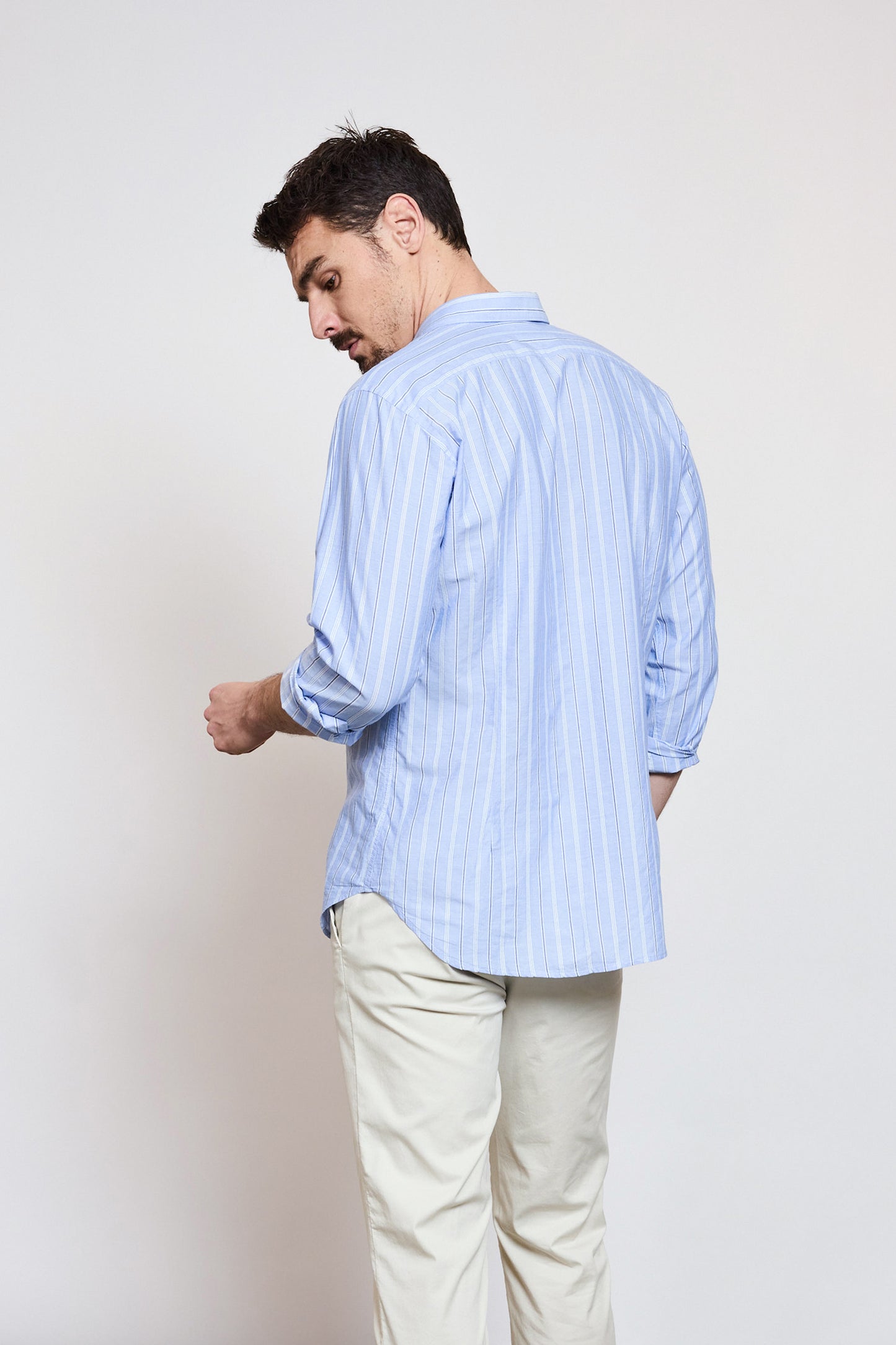 SEMI SLIM SHIRT BLUE STRIPES