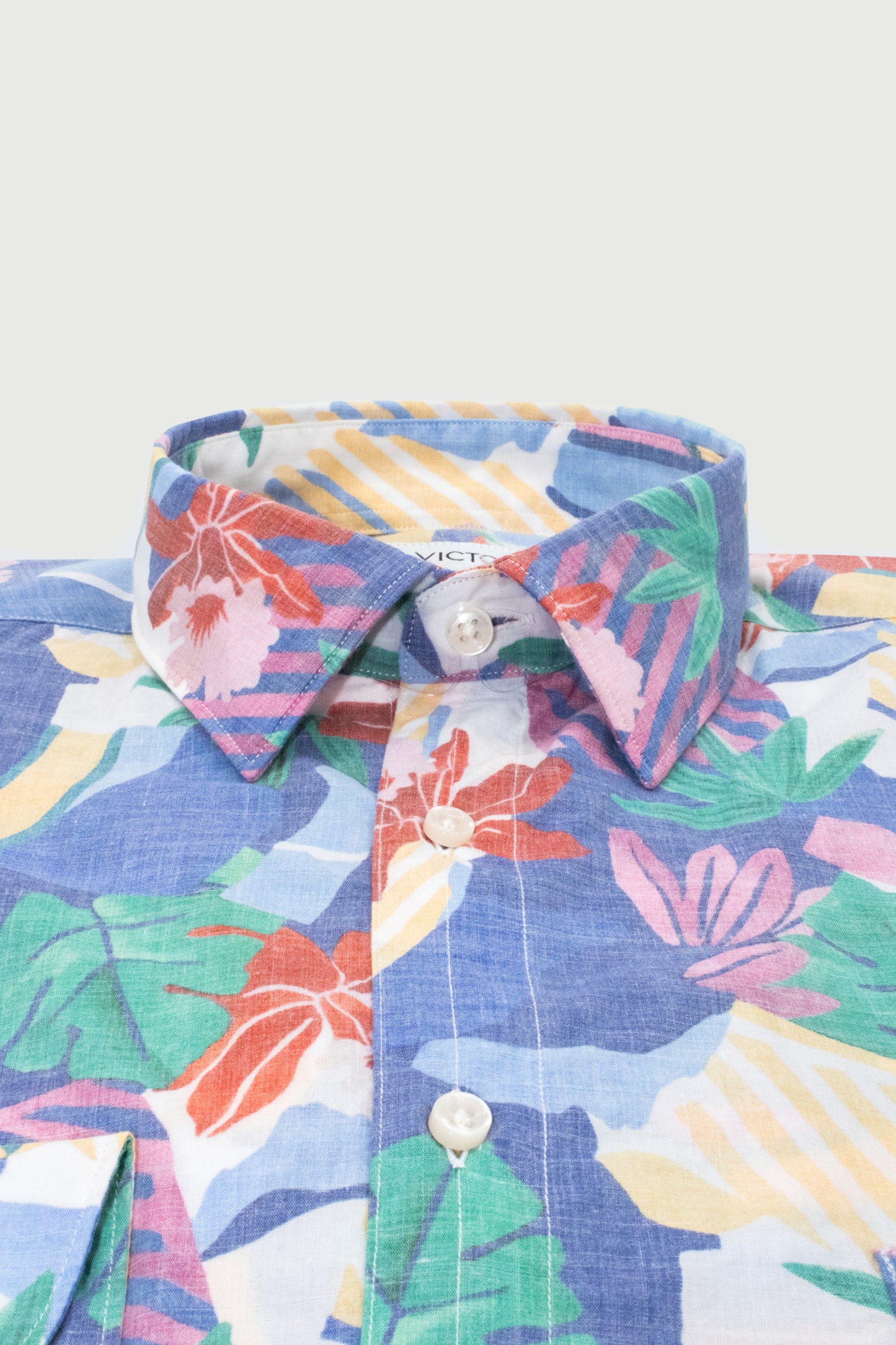 LYOCELL SEMI SLIM SHIRT FLOWER