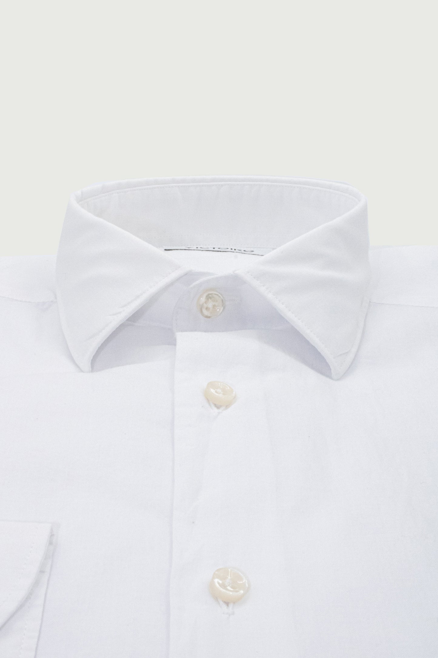 COTTON VEIL SEMI SLIM SHIRT WHITE