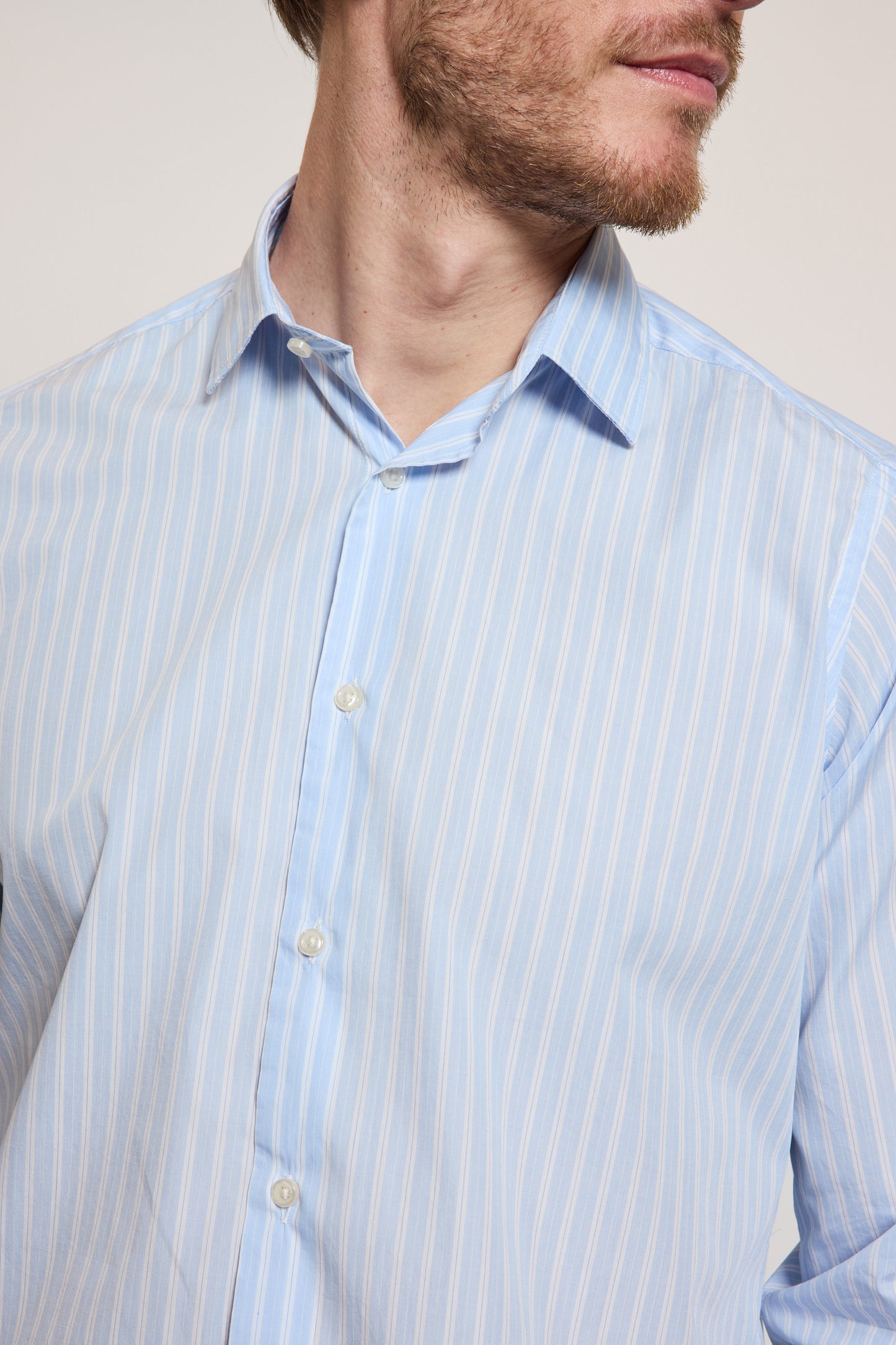 SEMI SLIM SHIRT BLUE STRIPES