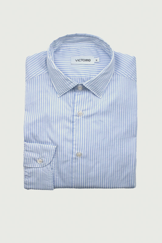 SEMI SLIM SHIRT BLUE STRIPES