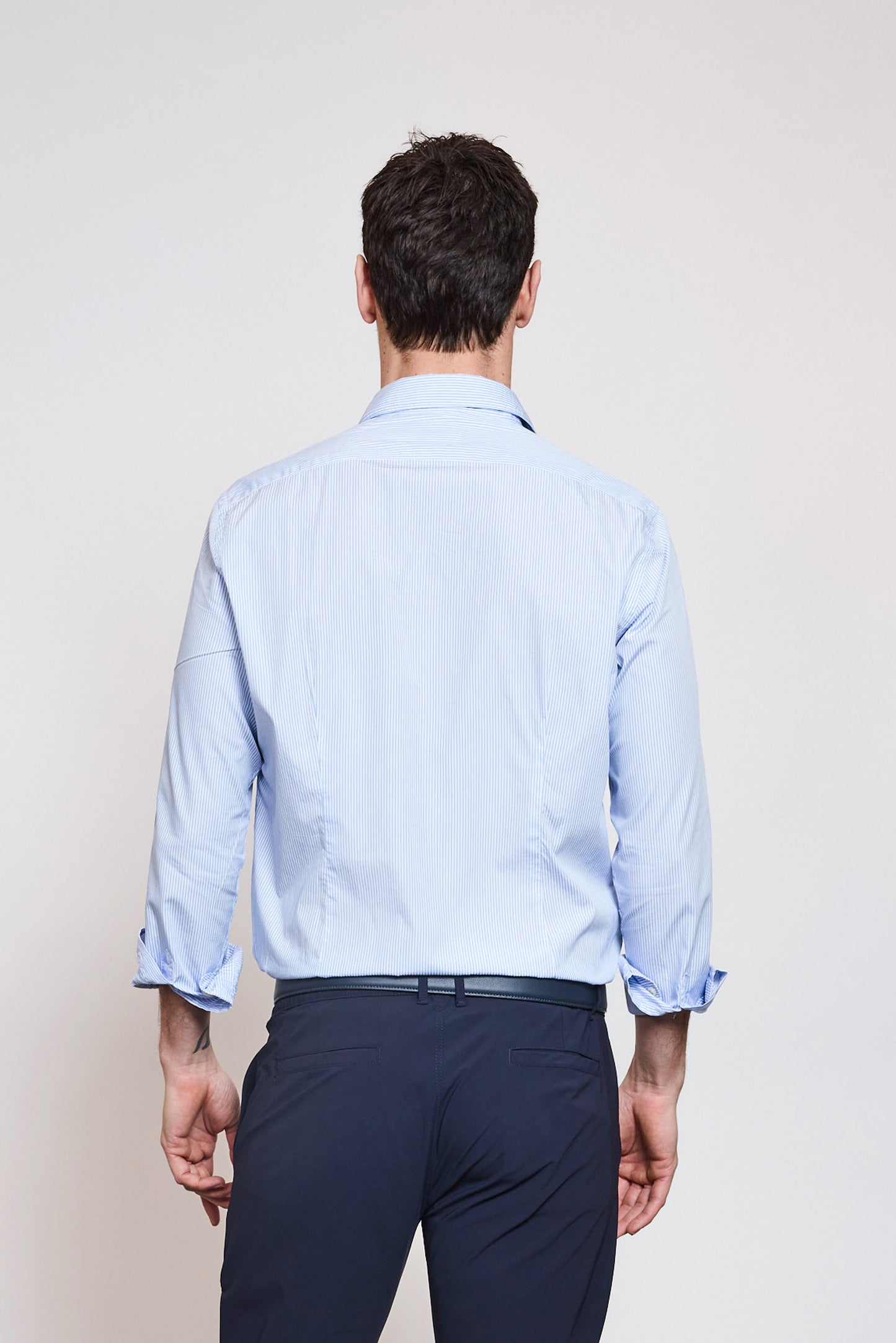 SEMI SLIM SHIRT BLUE STRIPES