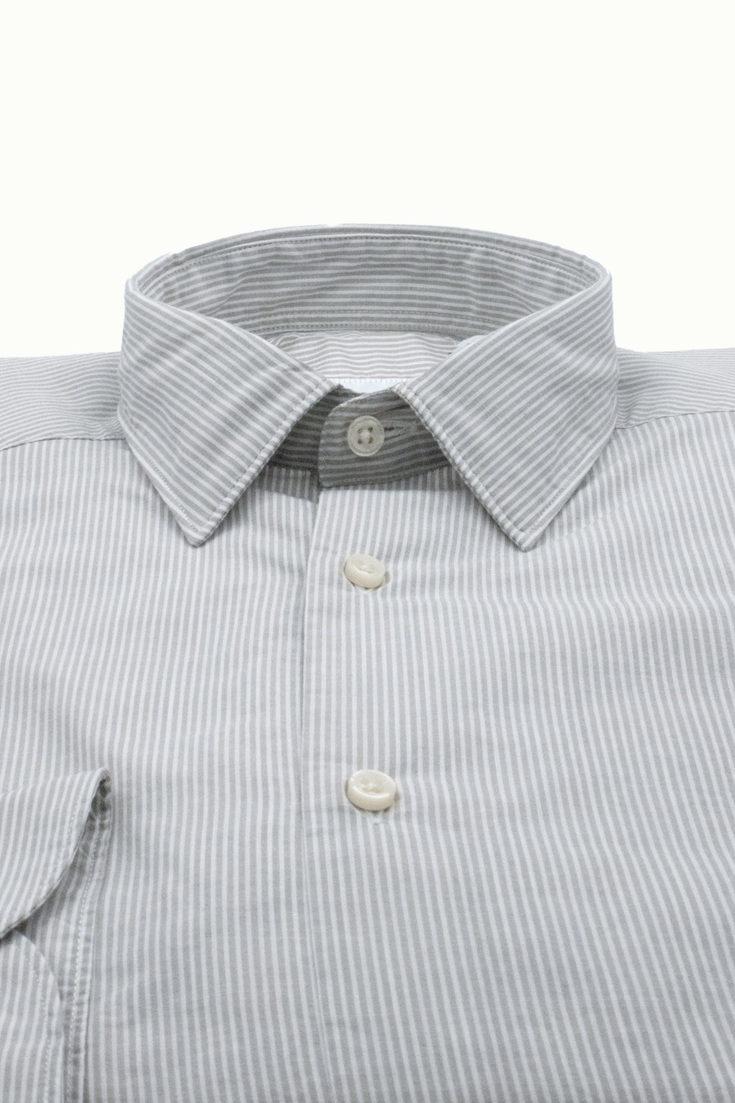 SEMI SLIM SHIRT TAUPE STRIPES