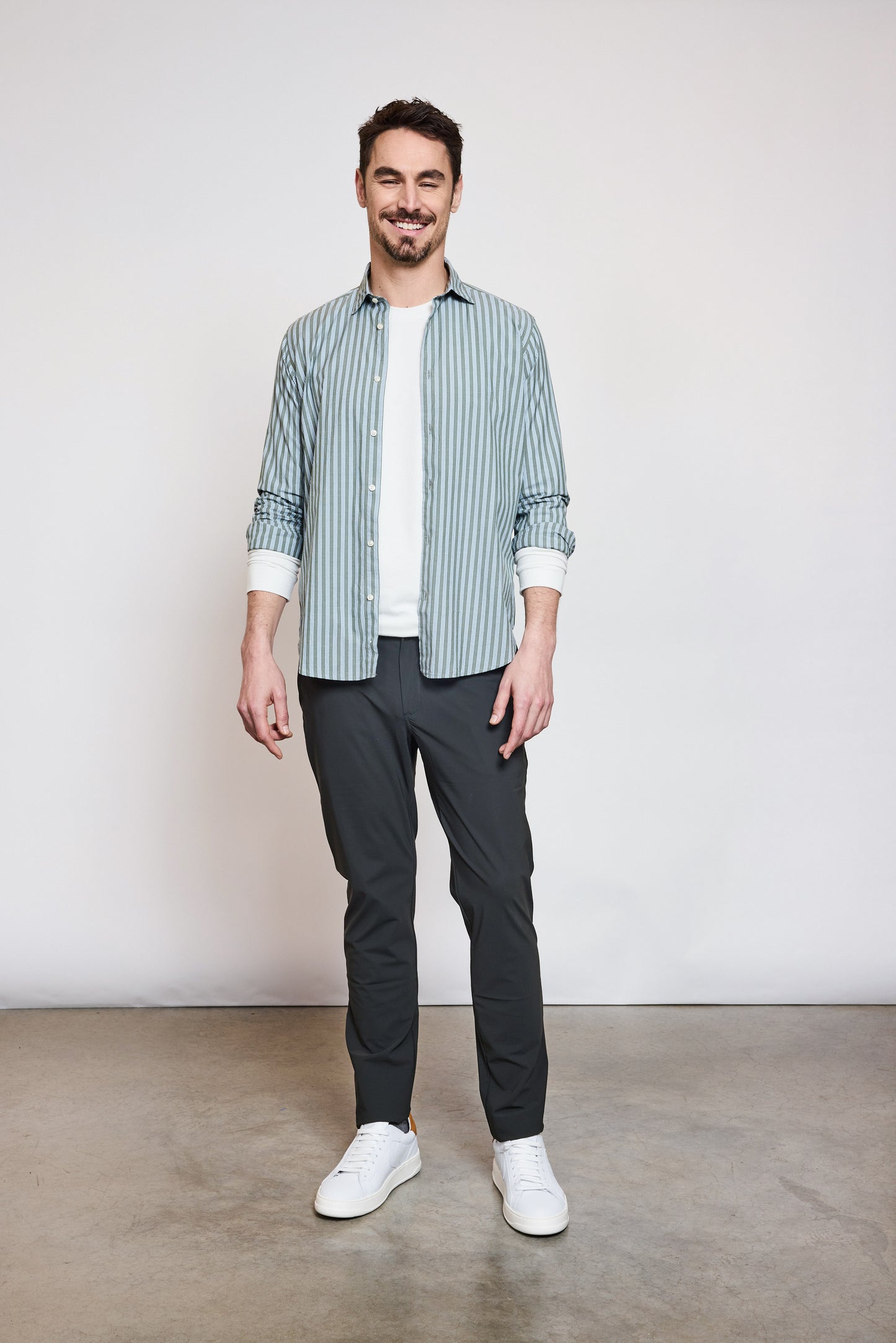 SEMI SLIM SHIRT MULTICOLORED STRIPES