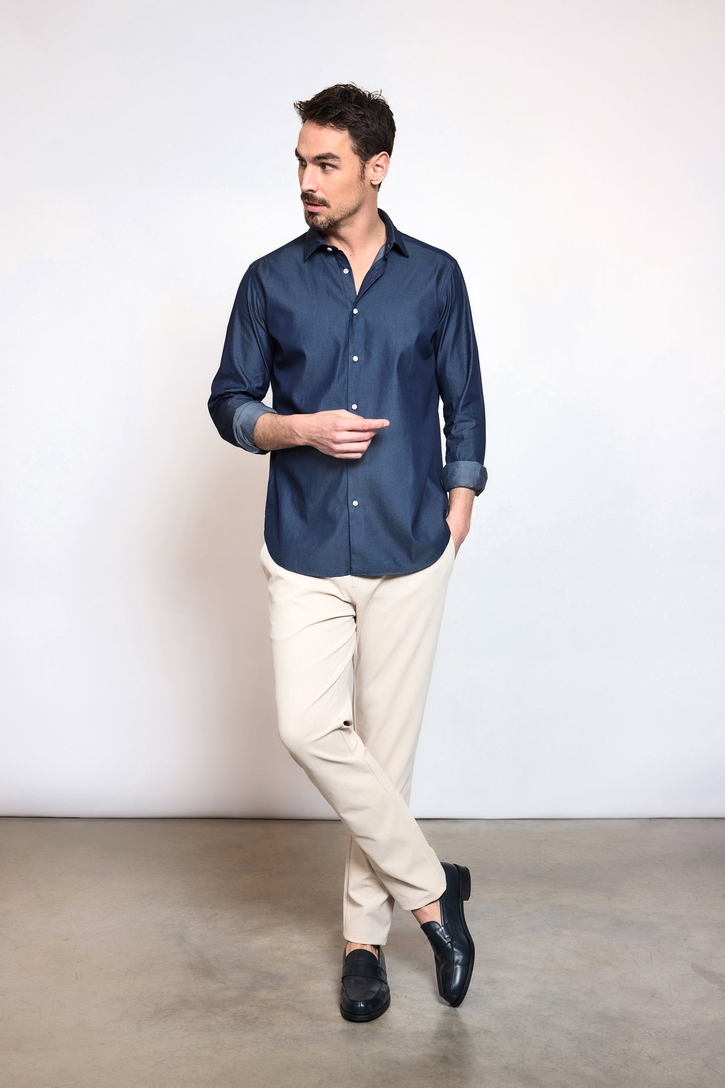 JEANS SEMI SLIM SHIRT INDIGO