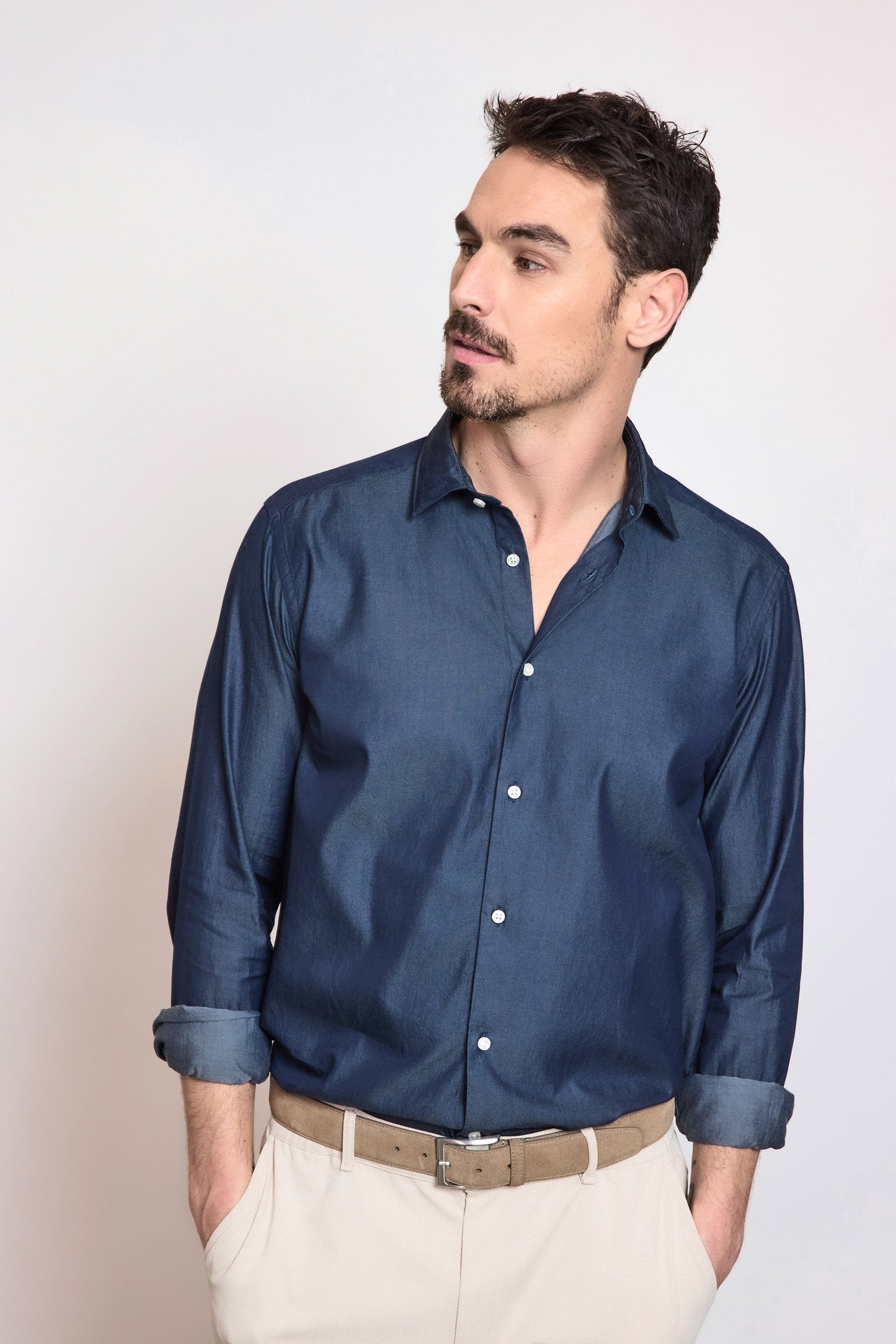 JEANS SEMI SLIM SHIRT INDIGO