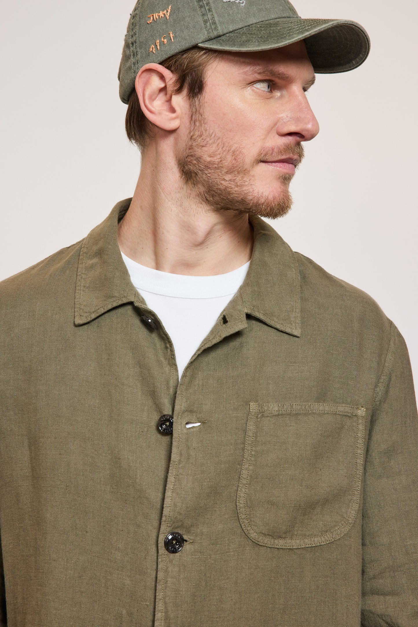 LINEN JACKET KHAKI