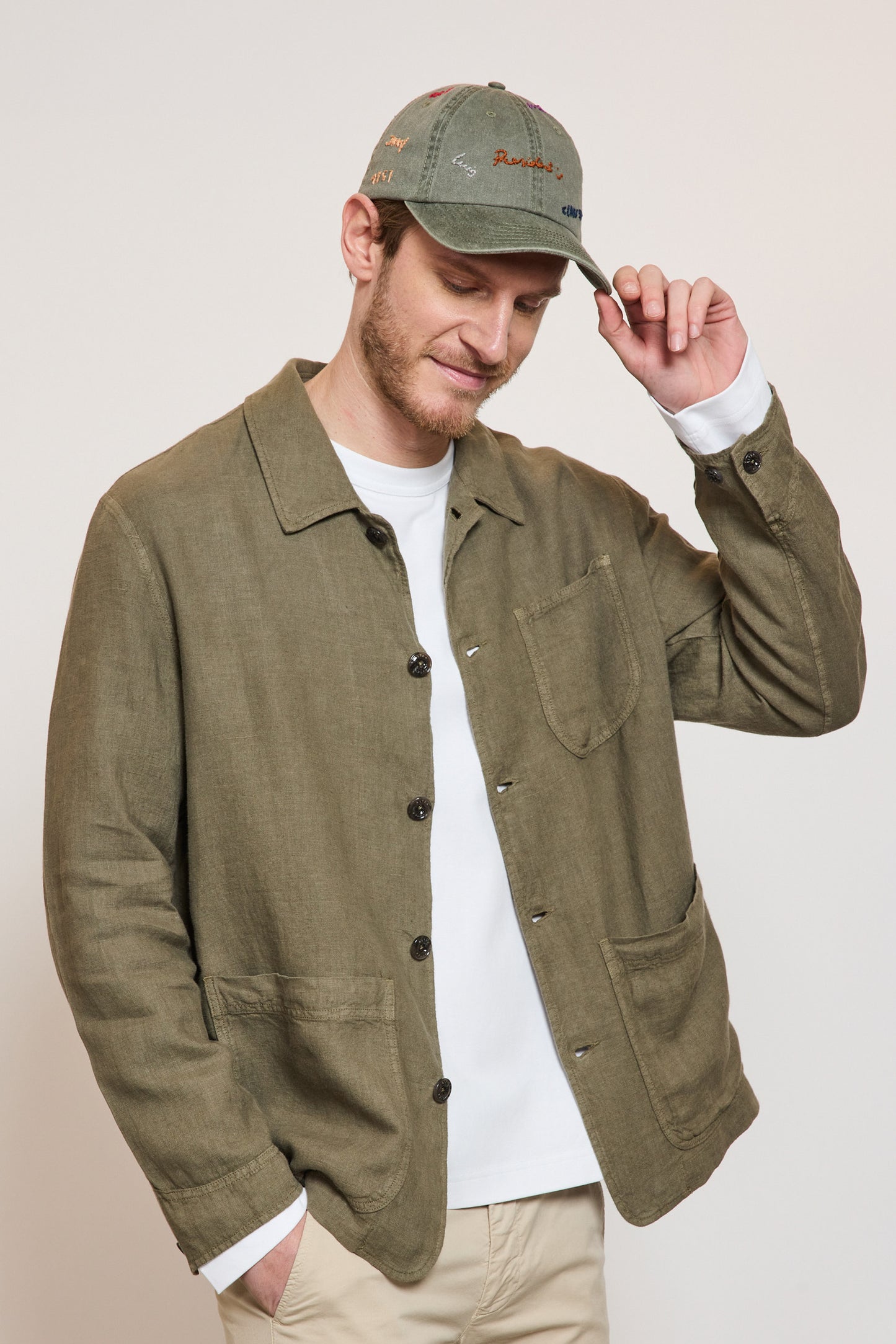 LINEN JACKET KHAKI