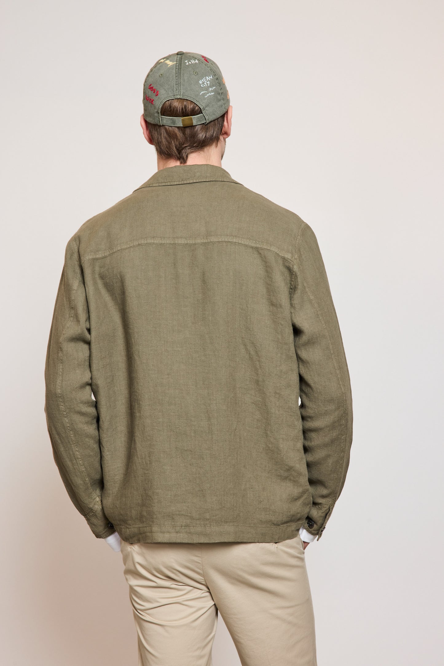 LINEN JACKET KHAKI