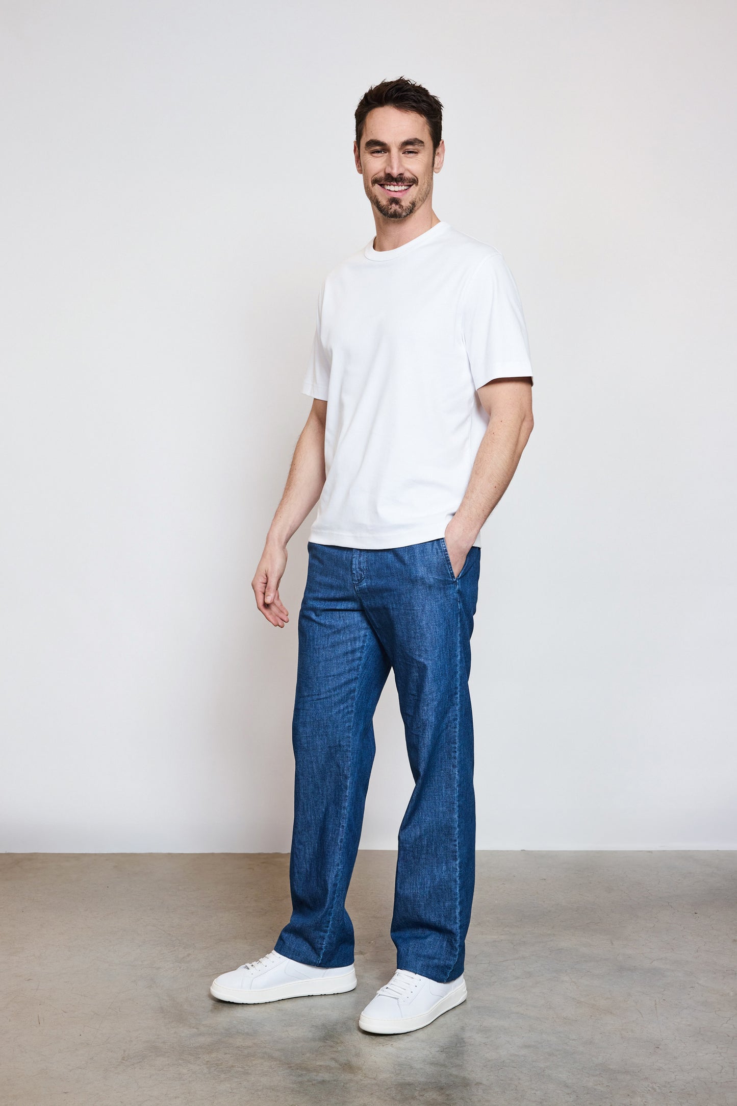 STRAIGHT PANTS CHAMBRAY