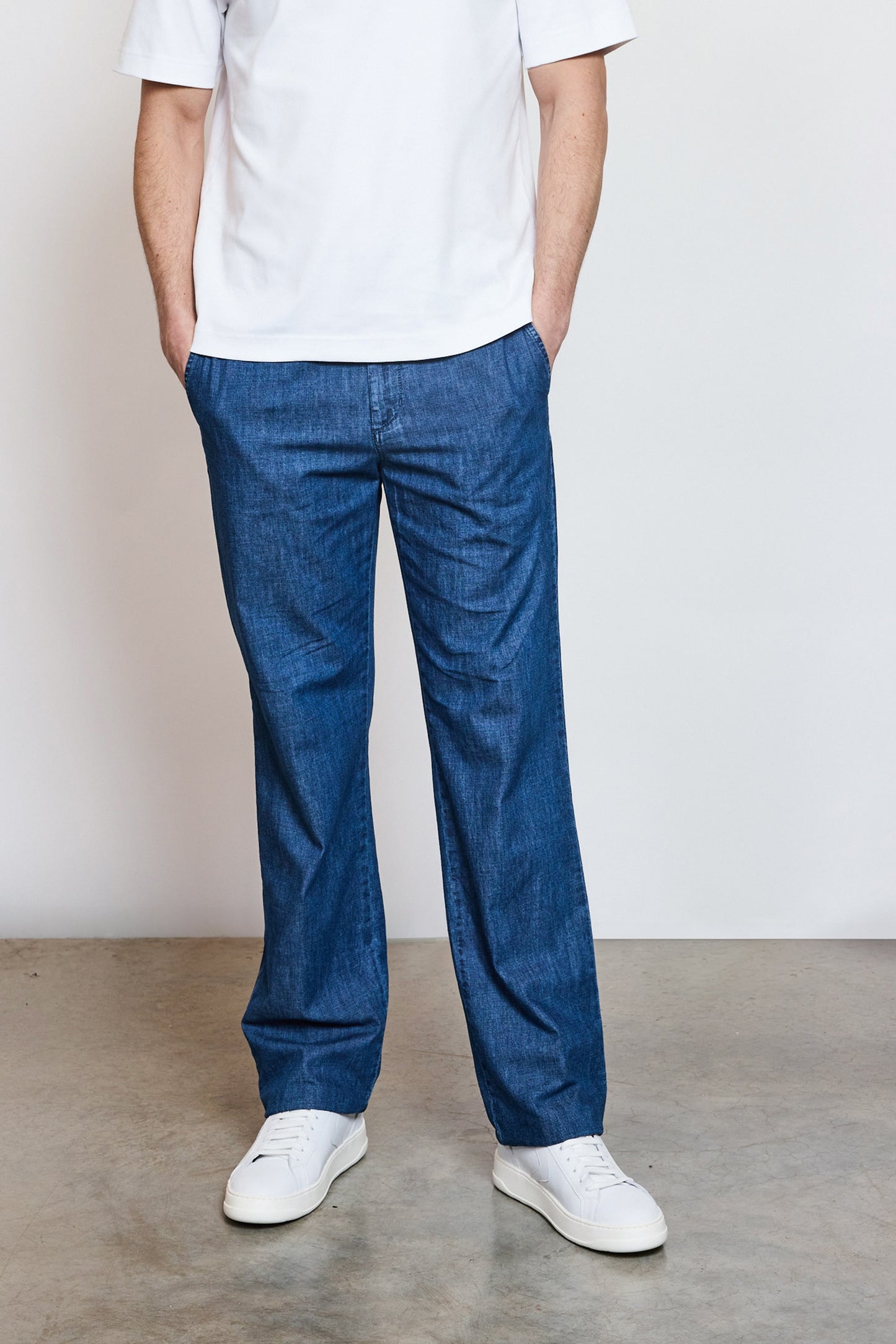 STRAIGHT PANTS CHAMBRAY