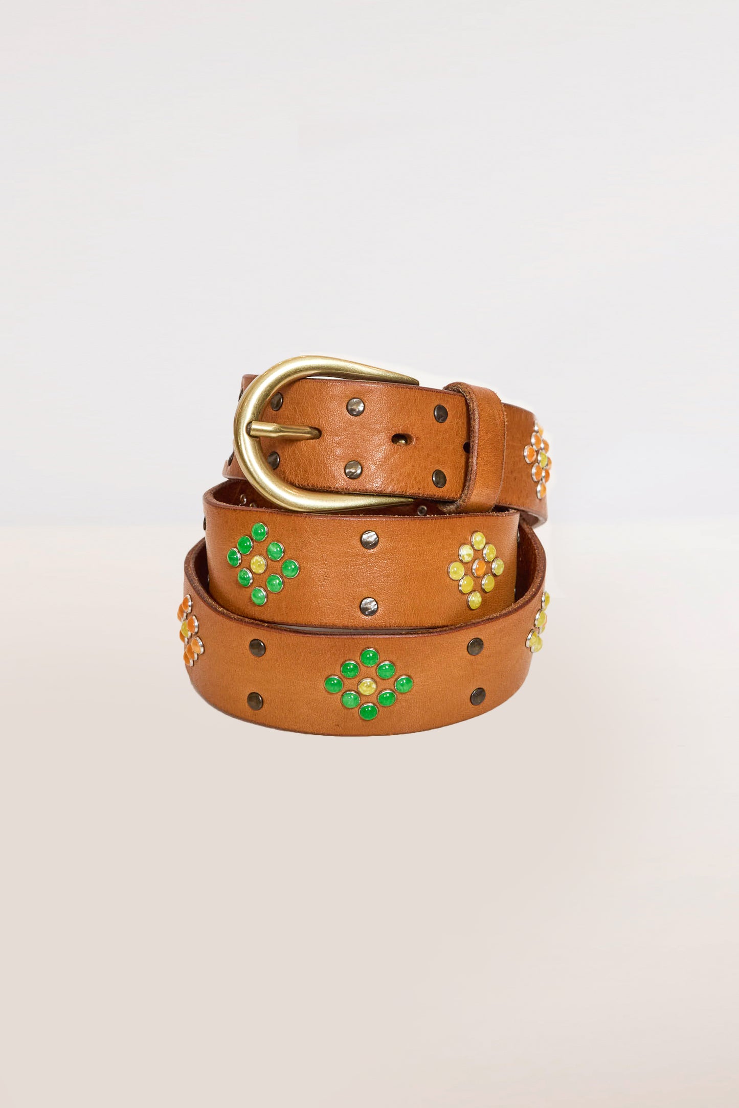 CEINTURE PERLES COGNAC