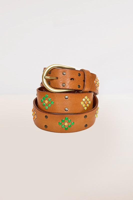 CEINTURE PERLES COGNAC