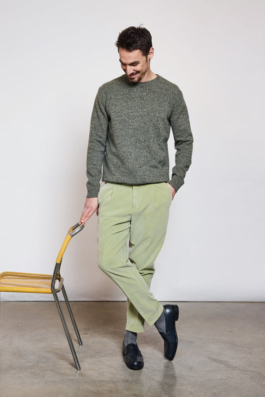 PANTALON VELOURS MILLERAIES OLIVE