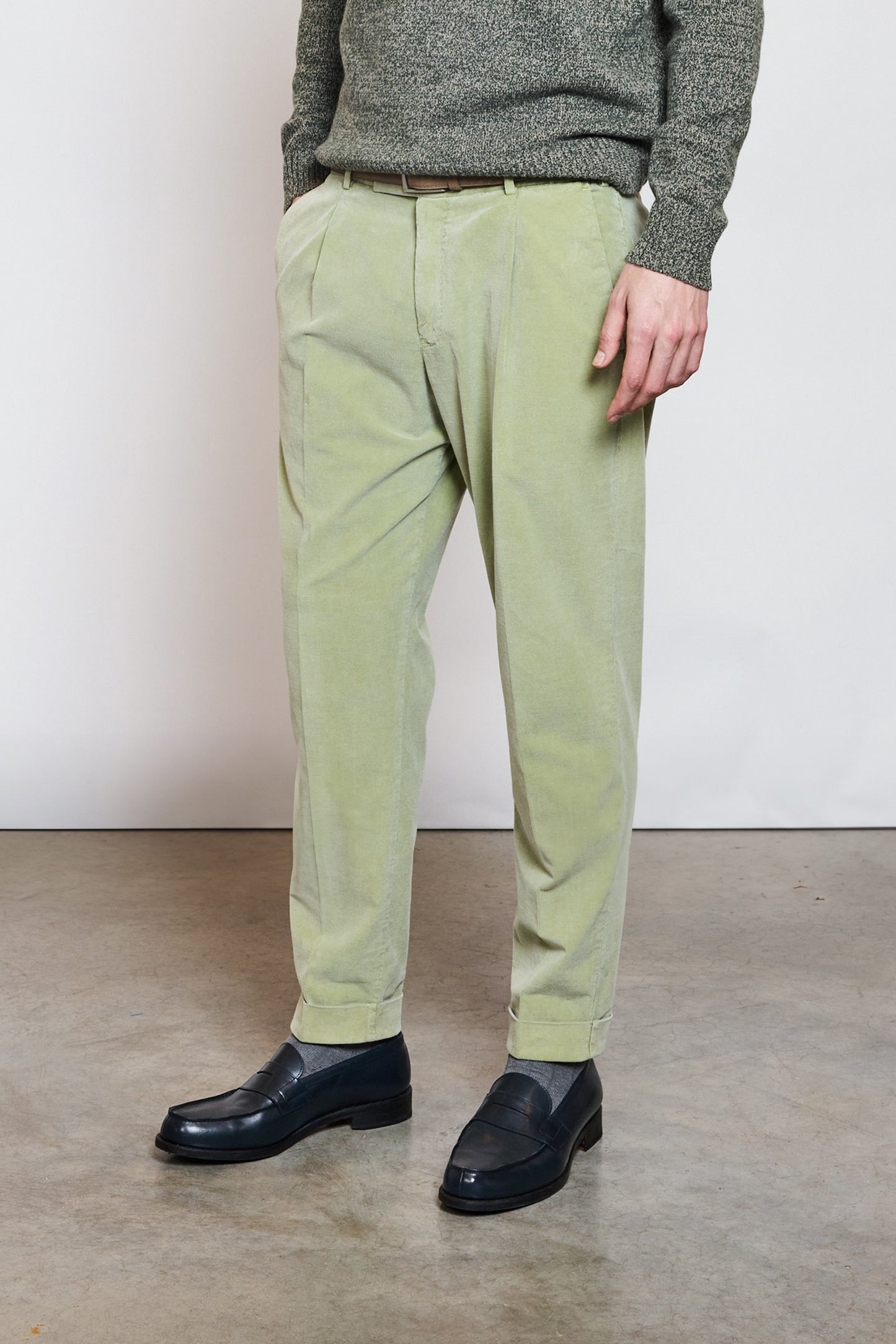 PANTALON VELOURS MILLERAIES OLIVE