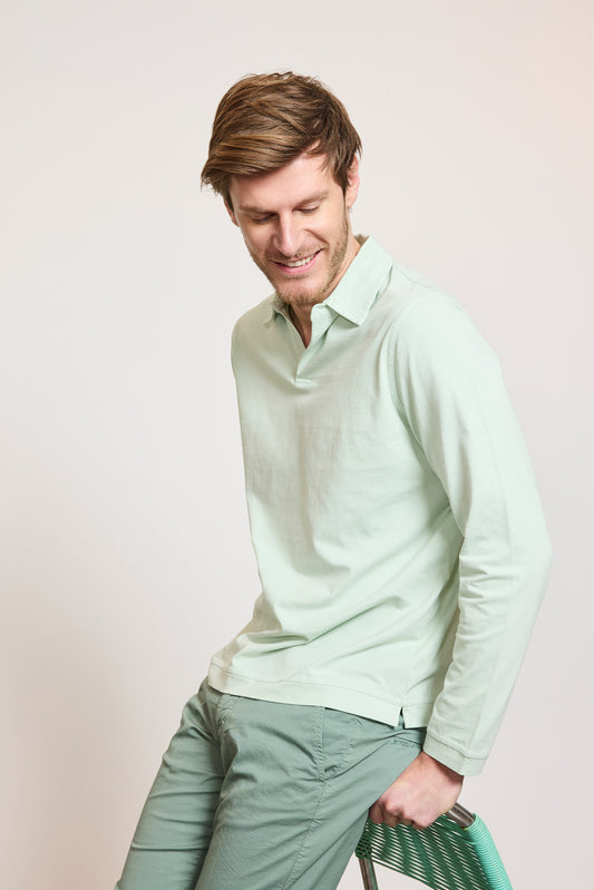 LONG SLEEVES POLO CELADON