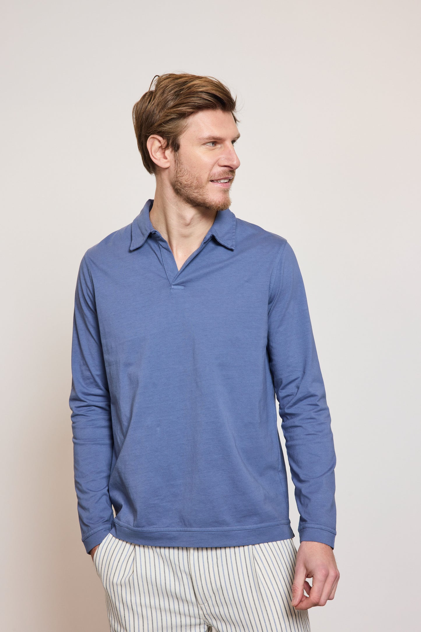 LONG SLEEVES POLO NAVY