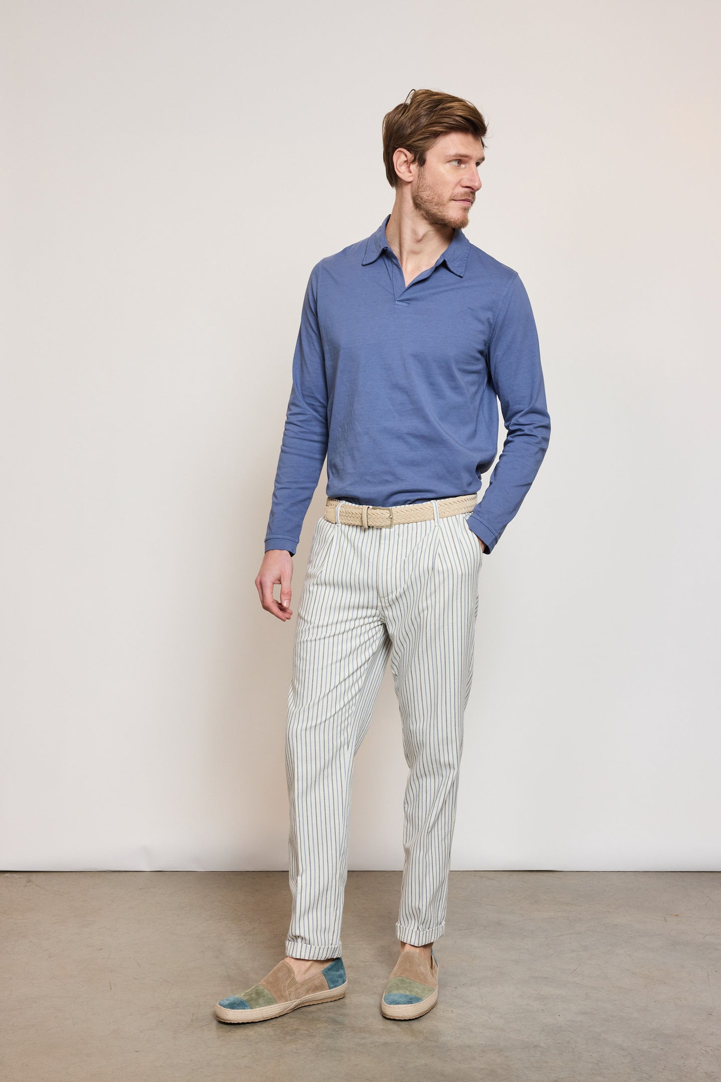 STRIPED TROUSERS BLUE