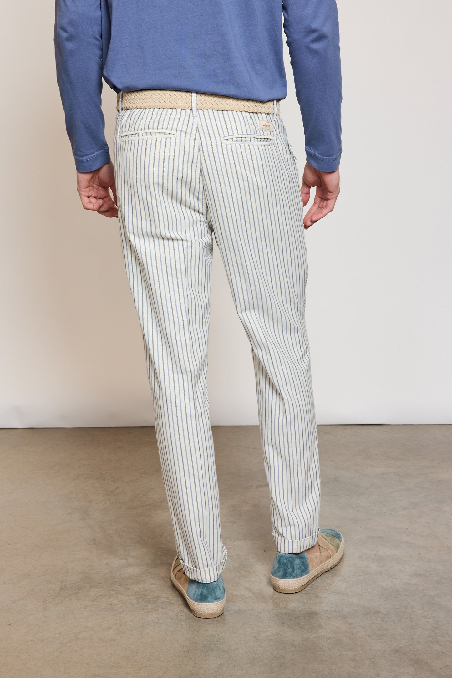 STRIPED TROUSERS BLUE