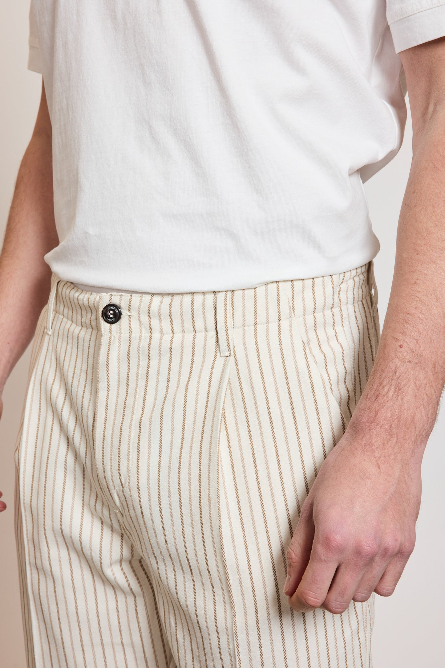 STRIPED TROUSERS SAND