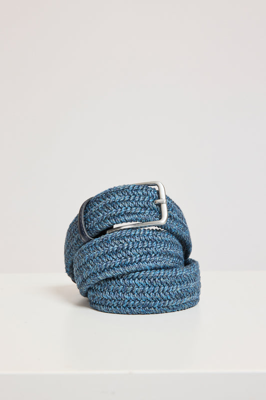 COTTON AND LINEN BELT BLUE