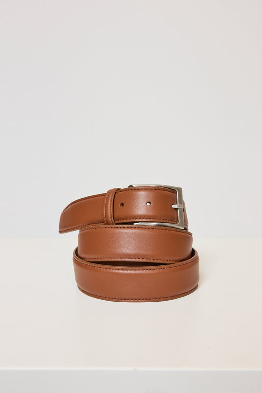 SMOOTH LEATHER BELT COGNAC