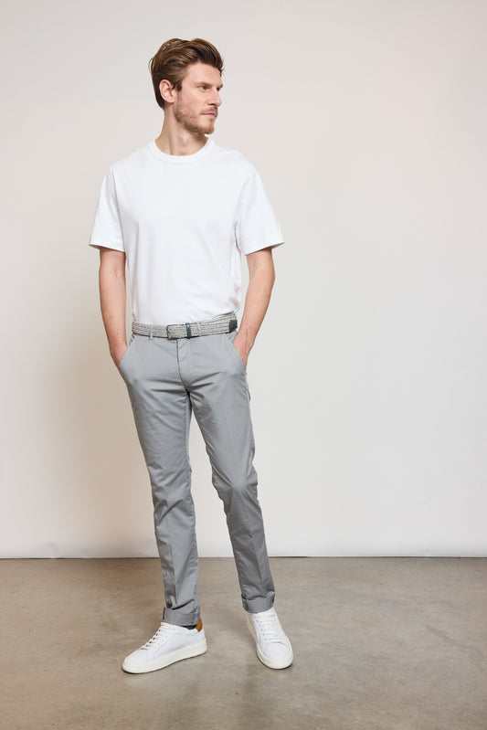 POPLIN PANTS MOUSE GRAY