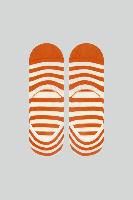 STRIPED LOAFERS SOCKS ORANGE