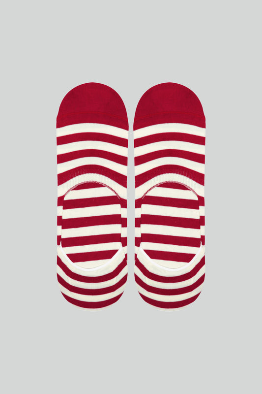 STRIPED LOAFERS SOCKS RED