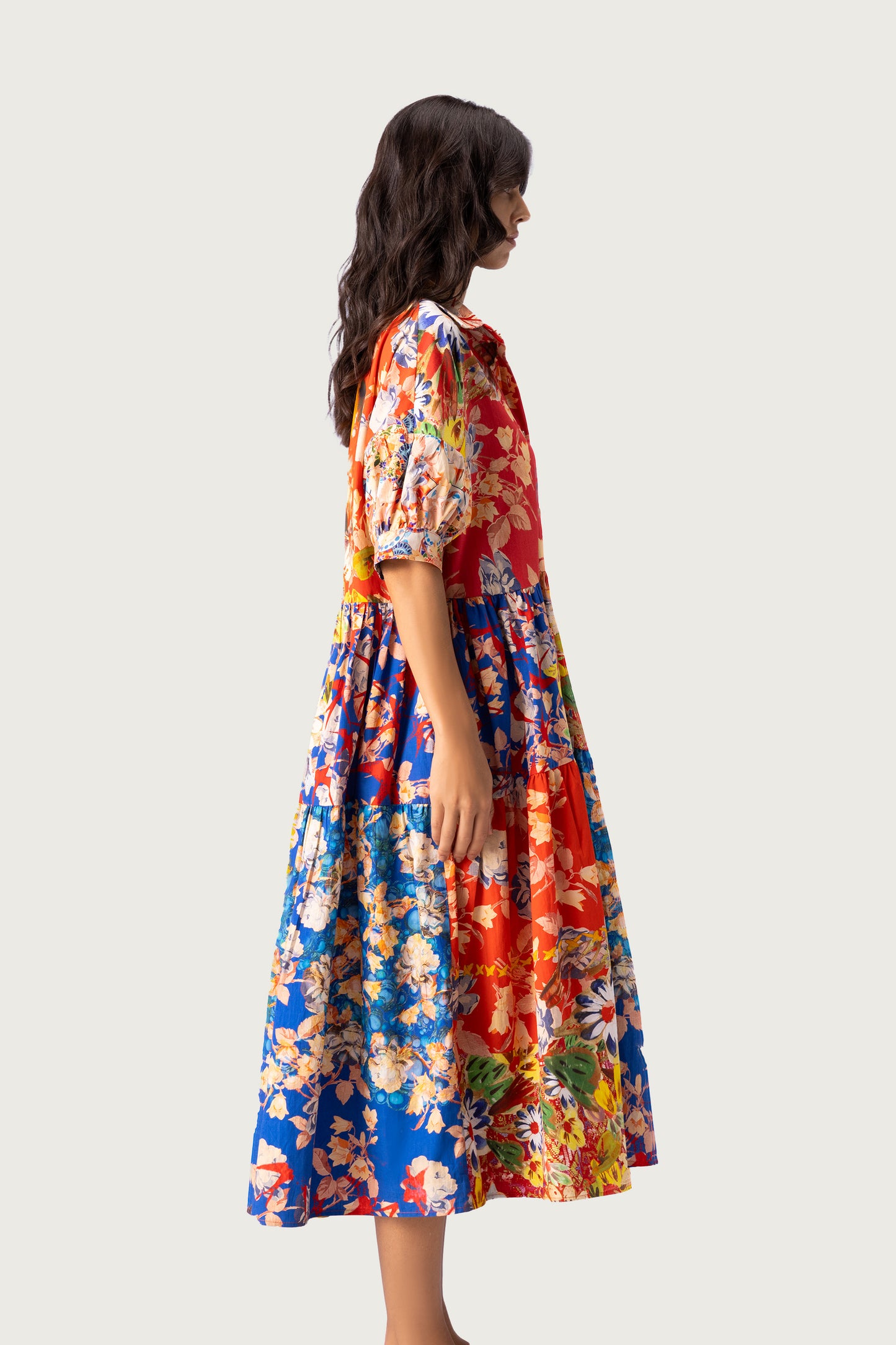 POPLIN DRESS MULTICOLORED