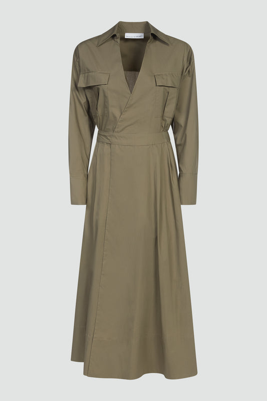 FOLDED DRESS KHAKI