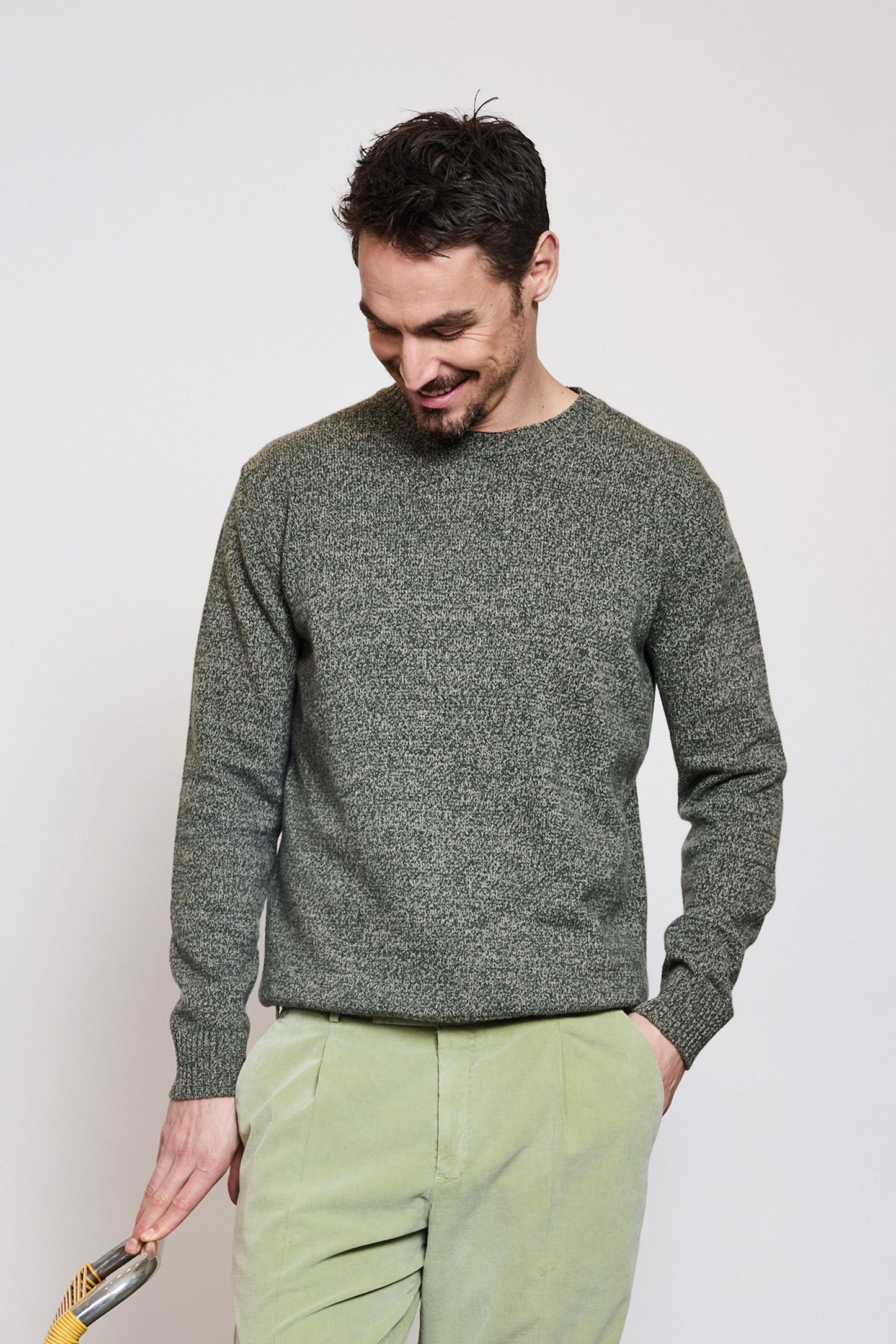 RECYCLED CASHMERE SWEATER KAKI