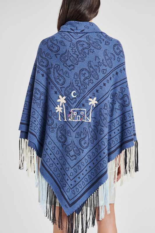 BANDANA SHAWL NAVY