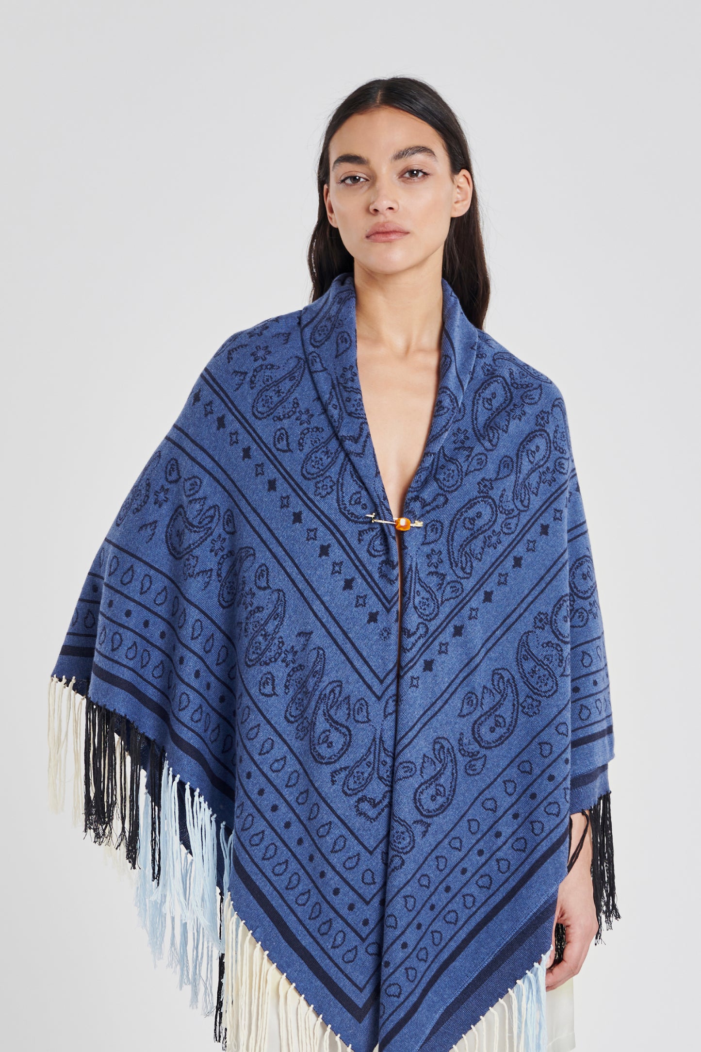 BANDANA SHAWL NAVY