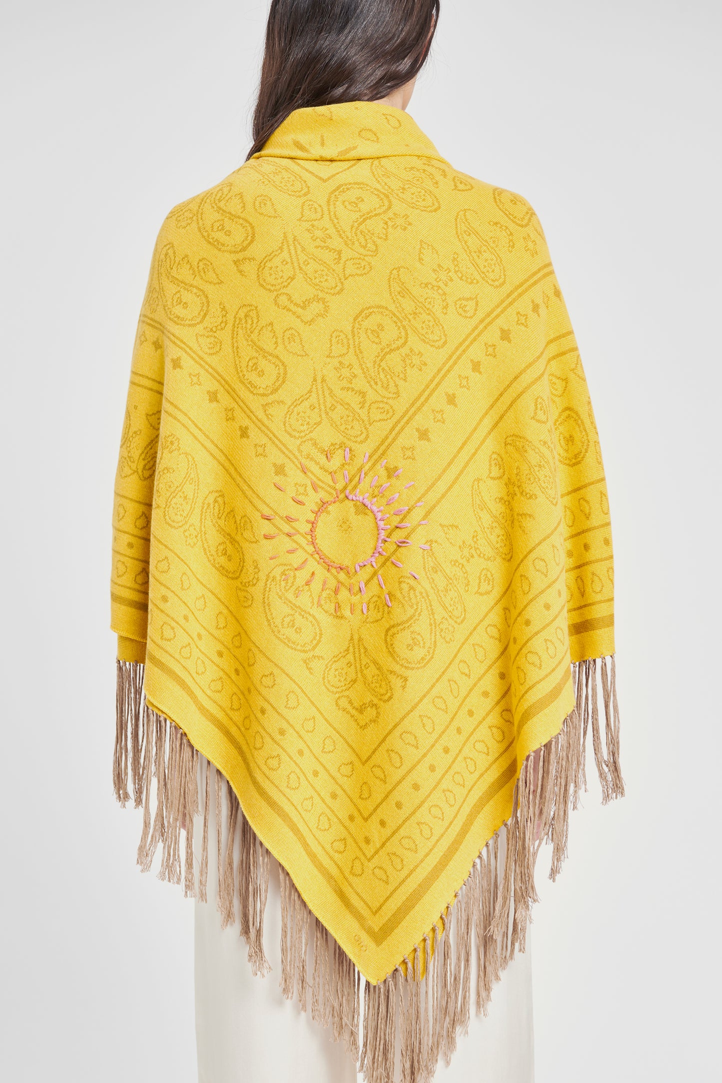 CHÂLE BANDANA JAUNE