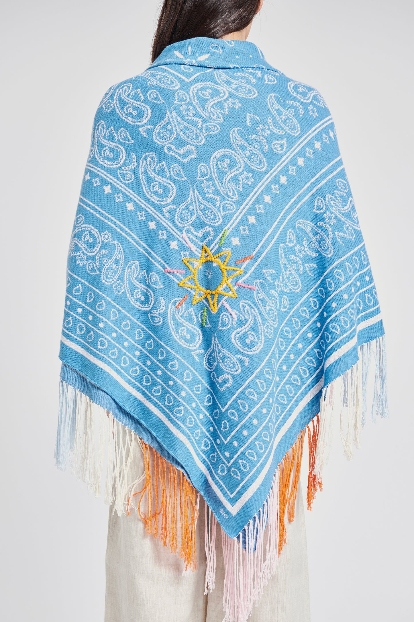 CHÂLE BANDANA TURQUOISE