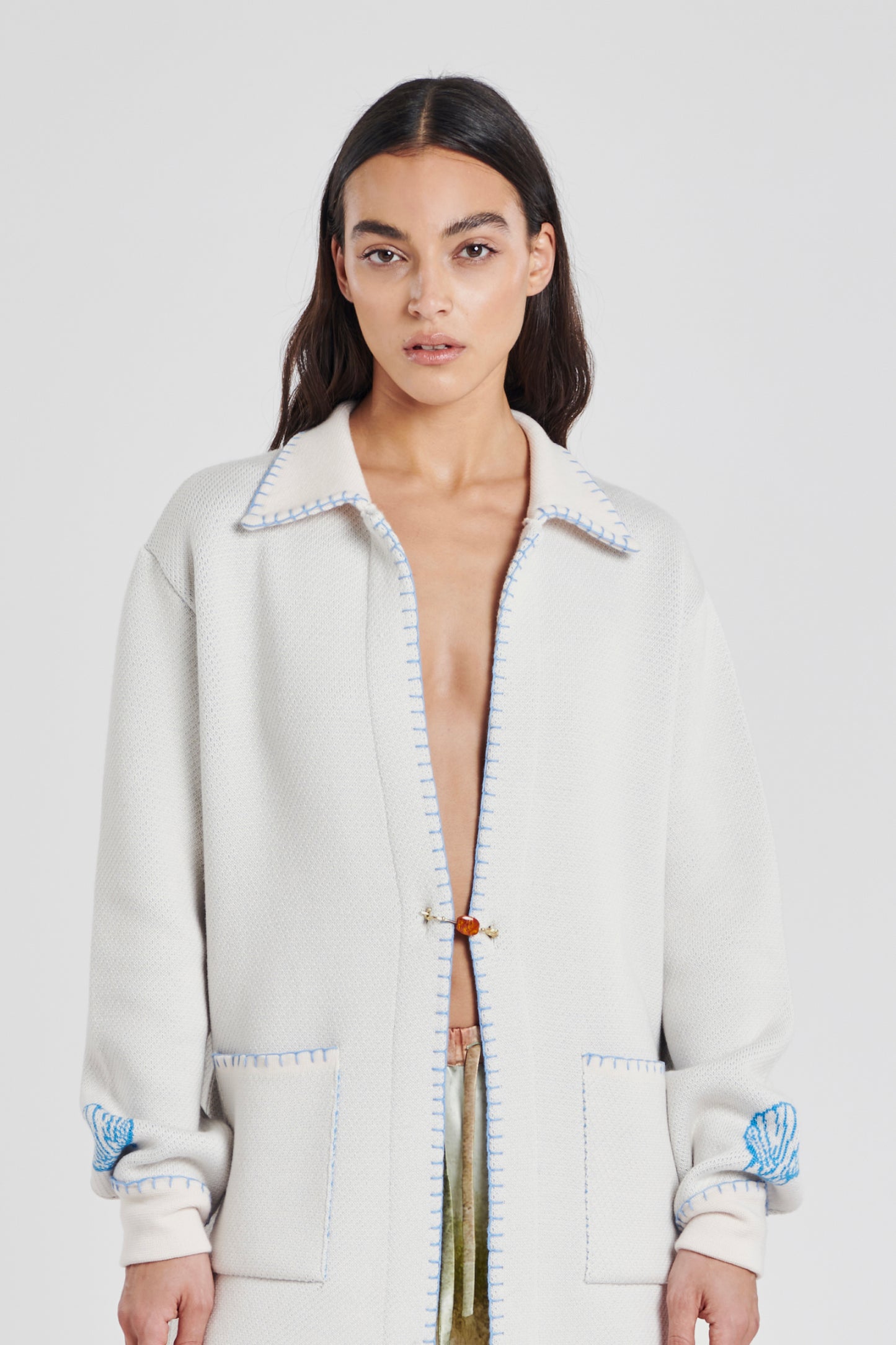 MERINOS WOOL JACKET OFF-WHITE