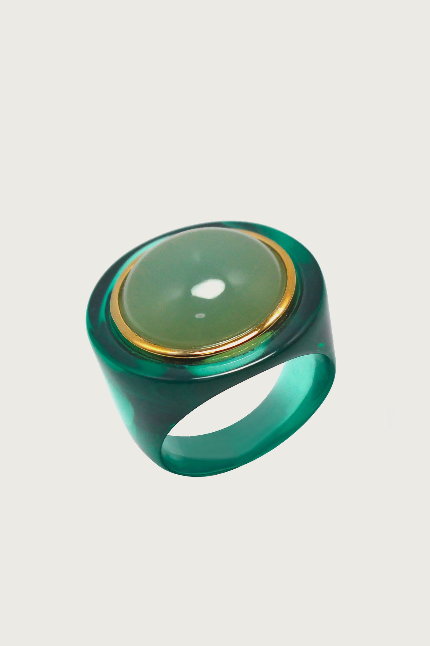 BAGUE EN RÉSINE UNO VERTE