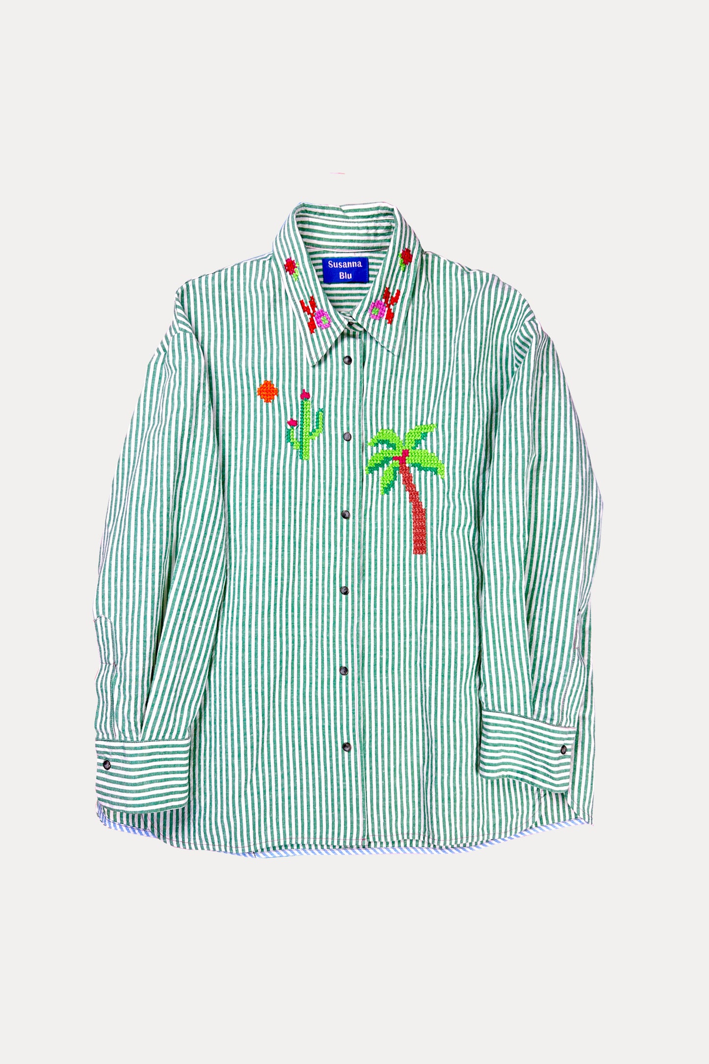 EMBROIDERED SHIRT GREEN